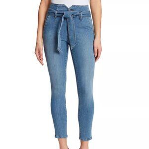 NEW! SkinnyGirl Jackie Tie-Belt High-Rise Skinny Ankle Jeans, Tribeca